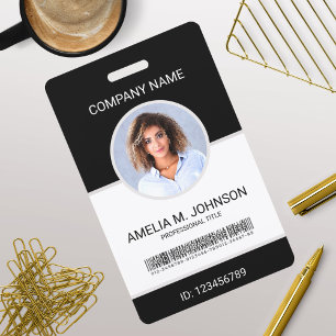 Badge Carte d'identité personnalisée avec photo de l'emp