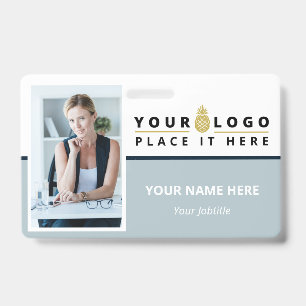 Badge Carte d'identité personnalisée avec photo et code-