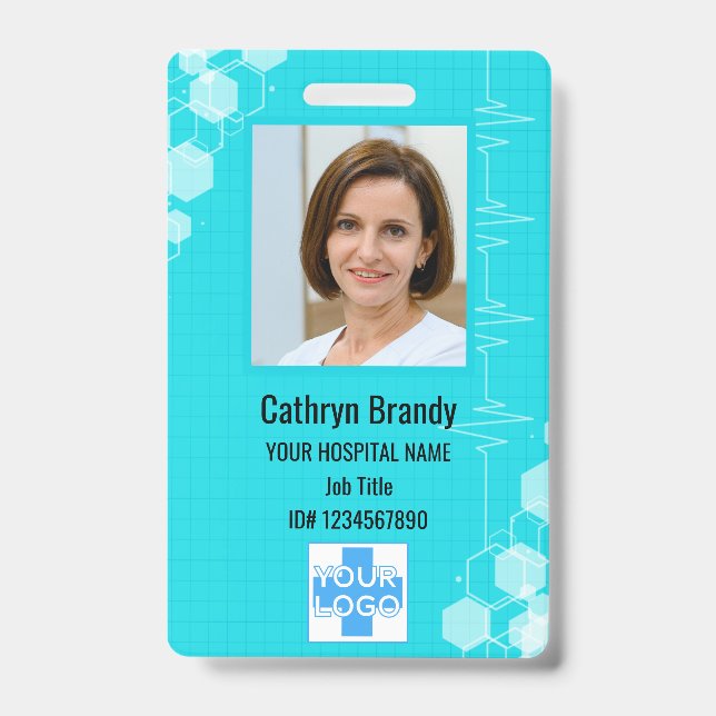 Badge Carte d'identité personnalisée d'employé d'hôpital (Avant)