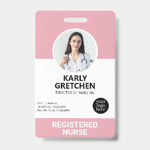 Badge Carte d'identité personnalisée moderne pour employ