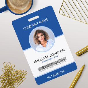 Badge Carte d'identité personnalisée pour employés avec 