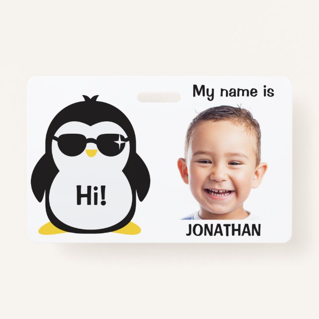 Badge Carte d'identité personnalisée pour enfants photo  (Devant)