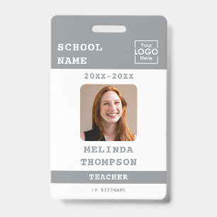 Badge Carte d'identité personnalisée pour enseignant ave