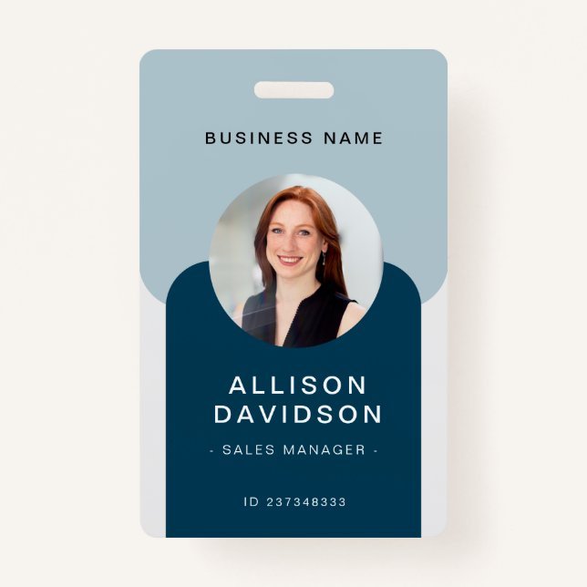 Badge Carte d'identité photo de l'employé de la marine m (Devant)