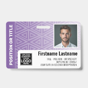 Badge Carte d'identité photo de l'employé - tribal moder