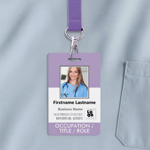 Badge Carte d'identité photo du personnel Code à barres