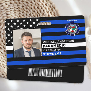 Badge Carte d'identité photo personnalisée Logo Paramedi