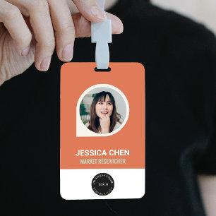 Badge Carte d'identité professionnelle avec photo de l'e