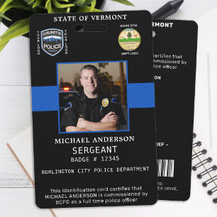 Badge Carte d'identité professionnelle de police