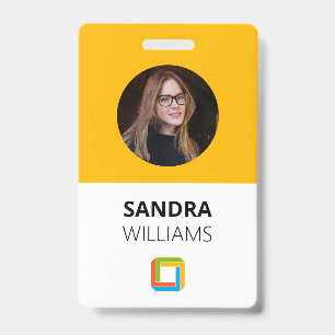 Badge Carte d'identité professionnelle jaune