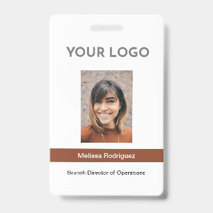 Badge Carte d'identité professionnelle Marron