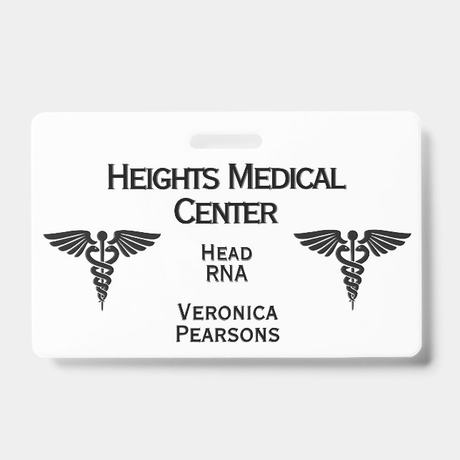 Badge Carte d'identité professionnelle médicale double f (Avant)