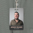 Carte d'identité professionnelle moderne avec gran