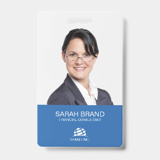 Badge Carte d'identité professionnelle moderne avec phot