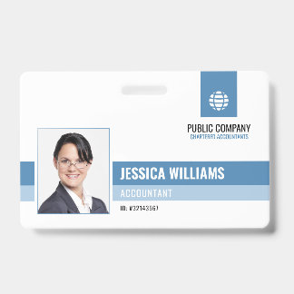 Badge Carte d'identité professionnelle moderne pour le p