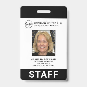 Badge Carte d'identité professionnelle personnalisée ave