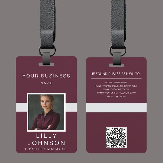 Badge Carte d'identité professionnelle personnalisée ave (Créateur téléchargé)
