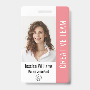 Badge Carte d'identité professionnelle personnalisée ave