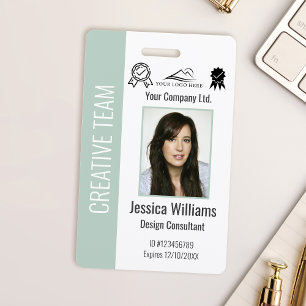 Badge Carte d'identité professionnelle personnalisée ver