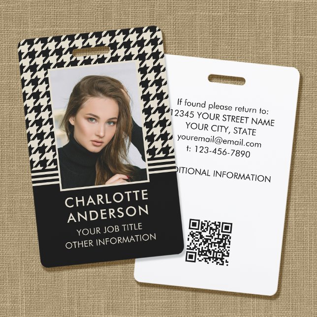 Badge Carte d'identité professionnelle Photo de l'employ (Créateur téléchargé)
