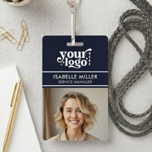 Badge Carte d'identité professionnelle QR Moderne Grande