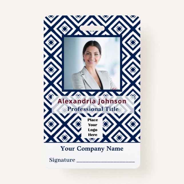 Badge Carte personnalisée d'identification de photo de l (Devant)