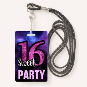 Badge Carte pourpre d'identification d'invitation de