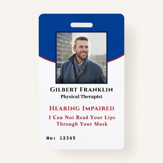 Badge Cartes d'identité de l'employé (Devant)