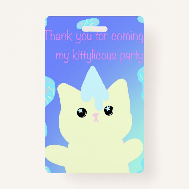 Badge Caticorn  Birthday Favor Bags (Devant)