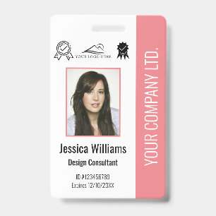 Badge Certification de photo d'employé personnalisée Car
