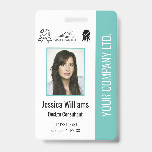 Badge Certification de photo d'employé personnalisée ID 