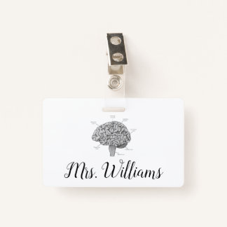 Badge Cerveau scientifique