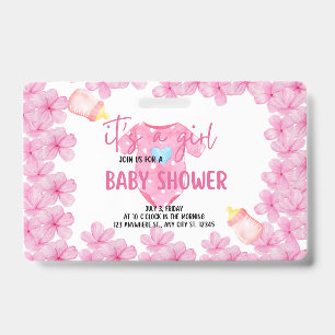 Badge c'est une baby shower pour une fille