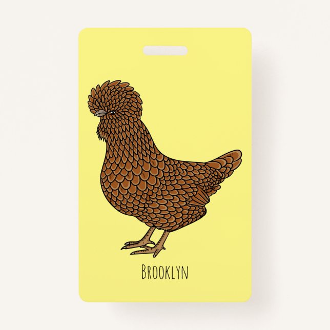 Badge Chamois polish chicken cartoon illustration  (Devant)