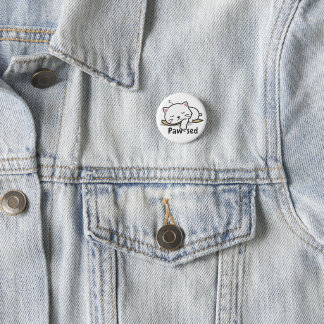 Badge Chat Endormi – Vibes Paresseuses, Style Mign