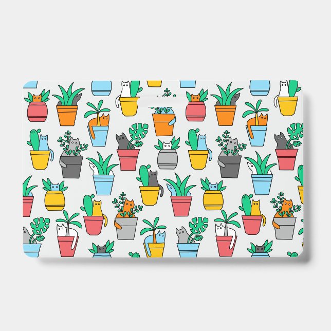 Badge Chats dans les pots de fleurs (Avant)