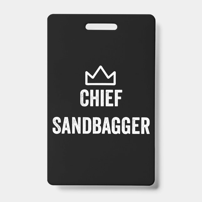 Badge Chef Sandbagger Golf mème Bjj Chess Sandbag (Avant)