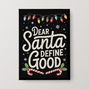 Badge Cher Père Noël Définir Bon Noël Famille Assortie