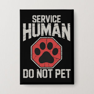 Badge Chien d'assistance humain ne pas caresser sauvetag