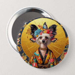 Badge Chinese Crested Dog Art