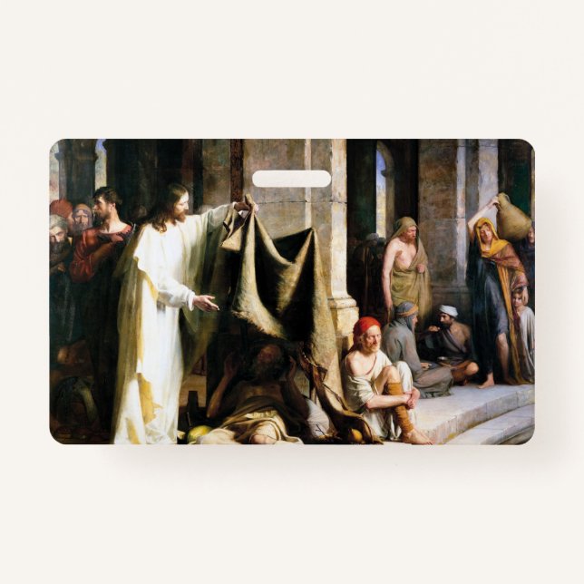 Badge Christ Guérir les malades à Bethesda par Carl Bloc (Devant)