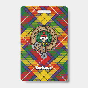 Badge Clan Buchanan Crest sur Tartan