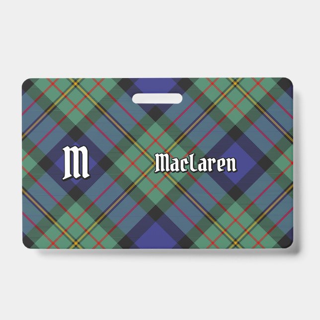 Badge Clan MacLaren Tartan (Face)