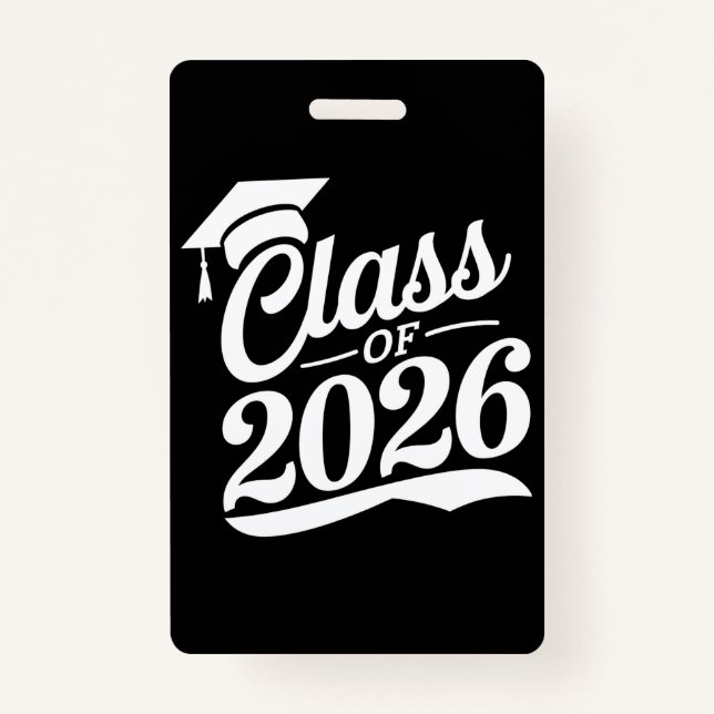 Badge Classe De Diplômés De 2026 Fier (Devant)