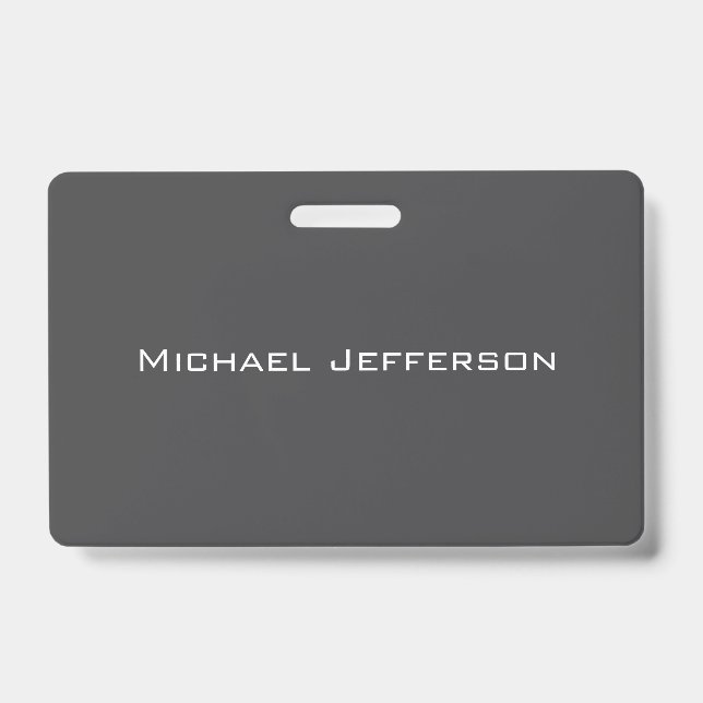 Badge Classical Creative Trendy Dark Grey & White (Avant)