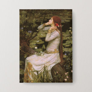 Badge Classique Shakespeare Ophélie Nymphéa Étang Beaux-