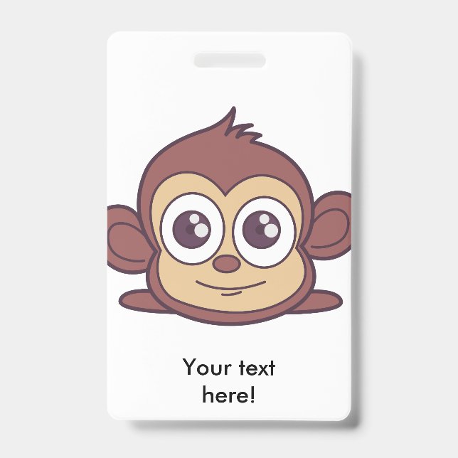Badge Cliparts de mignon singe (Avant)