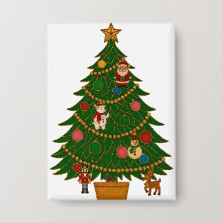 Badge Cloisonne Art Christmas Tree Character Ornaments