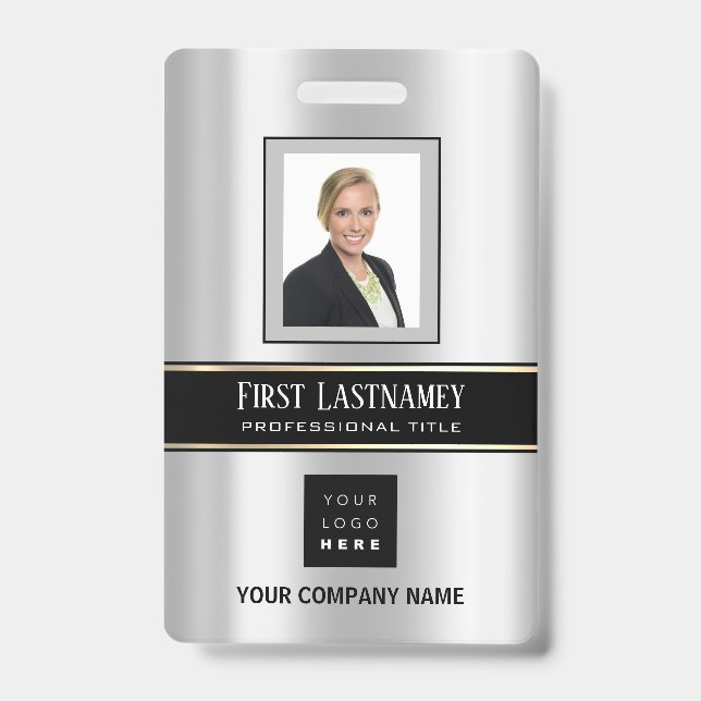 Badge Code à barres - Nom de la photo Carte d'identité M (Face)