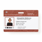 Code barre photo de l'identification de l'employé 